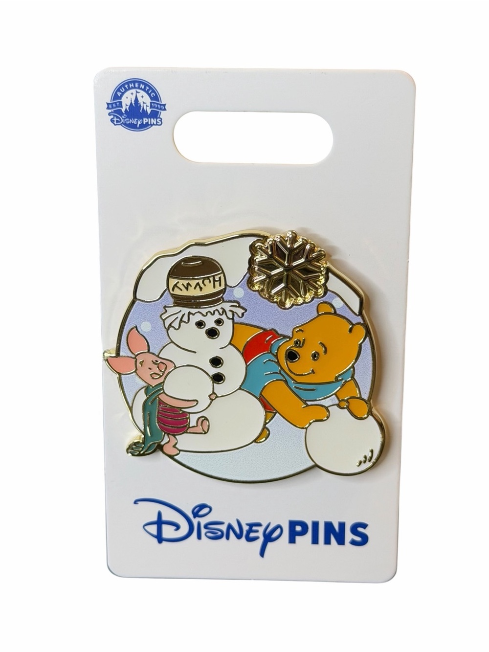 Disney Winnie the Pooh Piglet Snowman Holiday Pin 2024 Open Edition